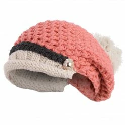 Allegra K Accessories YM-22 Woman Chic Contrast Color Pom Pom Top Design Winter Knitted Hat