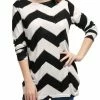 Allegra K Women's Round Neck Contrast Color Knitted Shirts Long Sleeve Sweater Tops