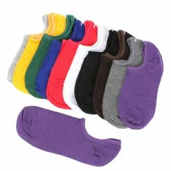 Allegra K Accessories Elastic Cuff Low Cut Design Ankle Socks 10 Pairs