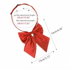 Allegra K Accessories Adjustable Solid Color Uniform Pre-tied Bowknot Halter Neck Bow Tie For Women