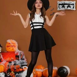 Allegra K Women Elastic Waist Cut Out A Line Mini Suspender Skirt Clothing