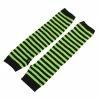 Allegra K Accessories Women Winter Stripe Pattern Elbow Length Fingerless Thumbhole Arm Warmers Long Gloves