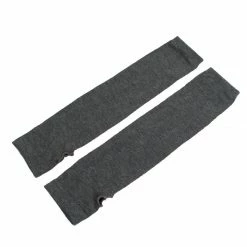 Allegra K Women Thumbhole Elbow Length Fingerless Arm Warmers Gloves Pair Accessories