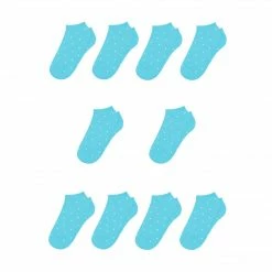 Allegra K Dots Pattern Stretchy Ankle Length Short Socks 10 Pairs 7-9 Accessories