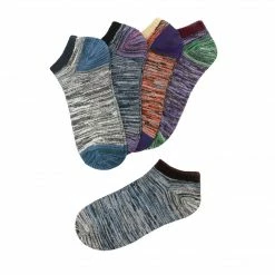 Allegra K Accessories Men Low Cut Elastic Cuffs Ankle Length Short Socks 5 Pairs 10-13