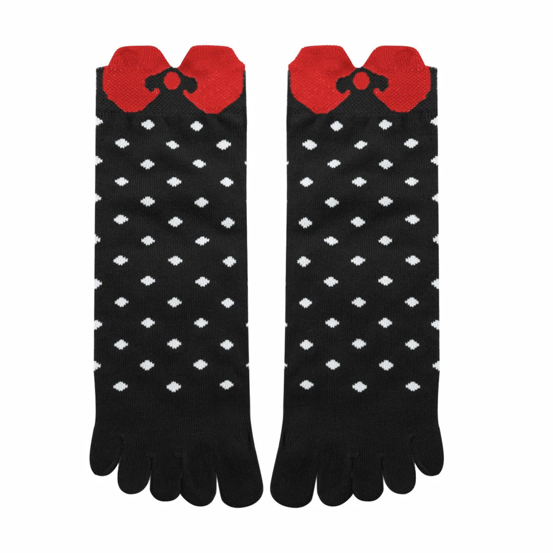 Allegra K Ankle Length Dots Bowknot Pattern Stretchy Toe Socks Accessories 3 Allegra K Ankle Length Dots Bowknot Pattern Stretchy Toe Socks Accessories