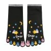 Allegra K Unisex Letters Rabbit Stars Pattern Ankle Full Toe Socks Accessories