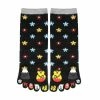 Allegra K Accessories Floral Pattern Cartoon Prints Stretchy Toe Socks