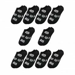 Allegra K 4A-1 Low Cut Printed Ankle Length Short Socks 10 Pairs Accessories