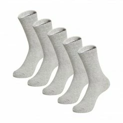 Allegra K Accessories Men 5 Pack Lightweight Flat Knit Strenchy Crew Socks