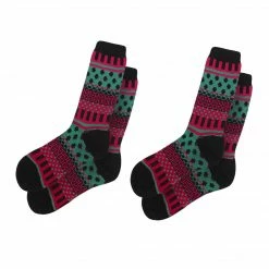 Allegra K Women Novelty Prints Elastic Cuffs Ankle High Socks 2 Pairs Accessories