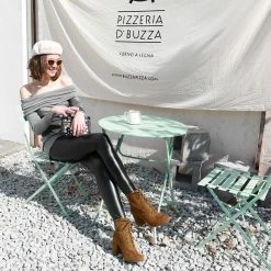 Allegra K Women's Round Toe Chunky High Heel Lace Up Booties Shoes