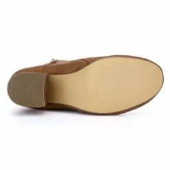 Allegra K Women's Round Toe Chunky High Heel Lace Up Booties Shoes