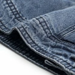 Women Allegra K Revere Collar Washed Denim Jacket With Zip Decors