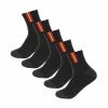 Allegra K Accessories Black Ankle Socks Contrast Color Stripes 5 Pairs