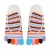 Allegra K Women Stripes Non Slip Seamless No Show Toe Socks Size 9-12