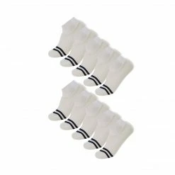 Allegra K And Non Slip No Show Socks Cotton Stripes Pattern 10 Pairs