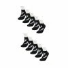 Allegra K Accessories Big Black Ankle Athelic Socks Low Cut Cotton Striped 10 Pairs