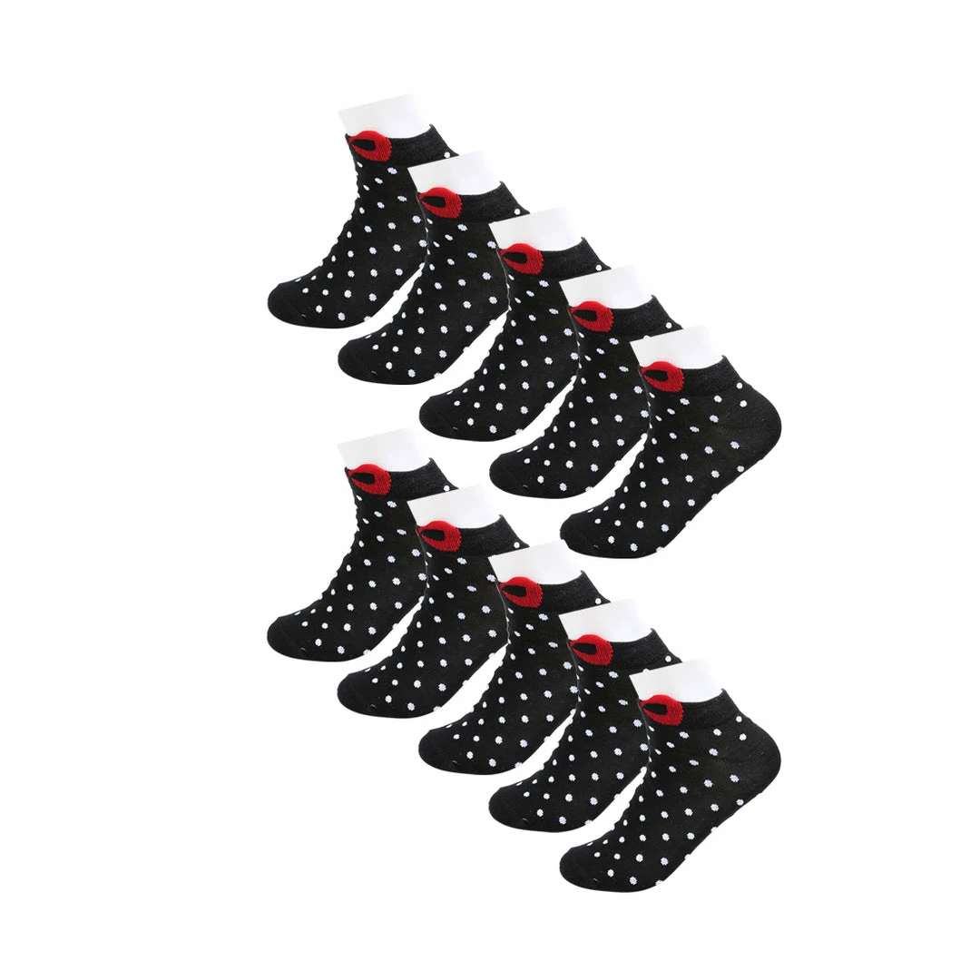 Allegra K Low Cut Ankle Socks Cute Cotton Red Bowknot White Dots 10 Pairs Accessories 3 Allegra K Low Cut Ankle Socks Cute Cotton Red Bowknot White Dots 10 Pairs Accessories