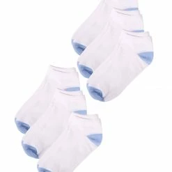 Allegra K Accessories Mother Daughter 6 Pack Invisible Colour Block Breathable Ankle Socks