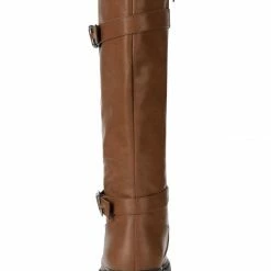 Allegra K Shoes XNM-2 Women Round Toe Buckle Straps Zipper Riding Boots 25 Allegra K Shoes XNM-2 Women Round Toe Buckle Straps Zipper Riding Boots
