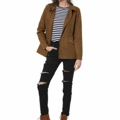 Allegra K Cotton Lightweight Utility Jacket