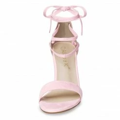 Allegra K Women's Tie Up Strappy Heels Chunky High Heels Sandal Shoes