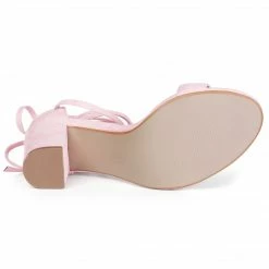 Allegra K Women's Tie Up Strappy Heels Chunky High Heels Sandal Shoes