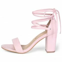 Allegra K Women's Tie Up Strappy Heels Chunky High Heels Sandal Shoes