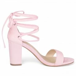 Allegra K Women's Tie Up Strappy Heels Chunky High Heels Sandal Shoes