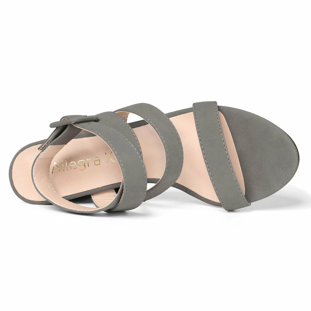 Allegra K YFL284-23 Women Crisscross Open Toe Block Heel Strappy Sandals Shoes 6 Allegra K YFL284-23 Women Crisscross Open Toe Block Heel Strappy Sandals Shoes