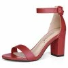 Allegra K Women's High Heels Ankle Strap Chunky Heel Sandals Shoes 1 Allegra K Women's High Heels Ankle Strap Chunky Heel Sandals Shoes