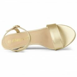 Allegra K Shoes Women Open Toe Stiletto Heel Ankle Strap Dress Sandals