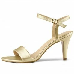 Allegra K Shoes Women Open Toe Stiletto Heel Ankle Strap Dress Sandals