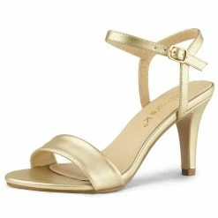 Allegra K Shoes Women Open Toe Stiletto Heel Ankle Strap Dress Sandals