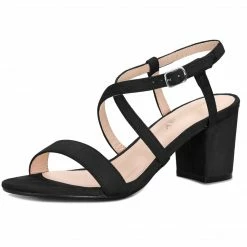 Allegra K Shoes YFL01162-6 Women Open Toe Crisscross Straps Block Heeled Sandals