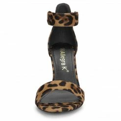Allegra K Shoes Women's Open Toe Ankle Strap Stiletto High Heel Sandals