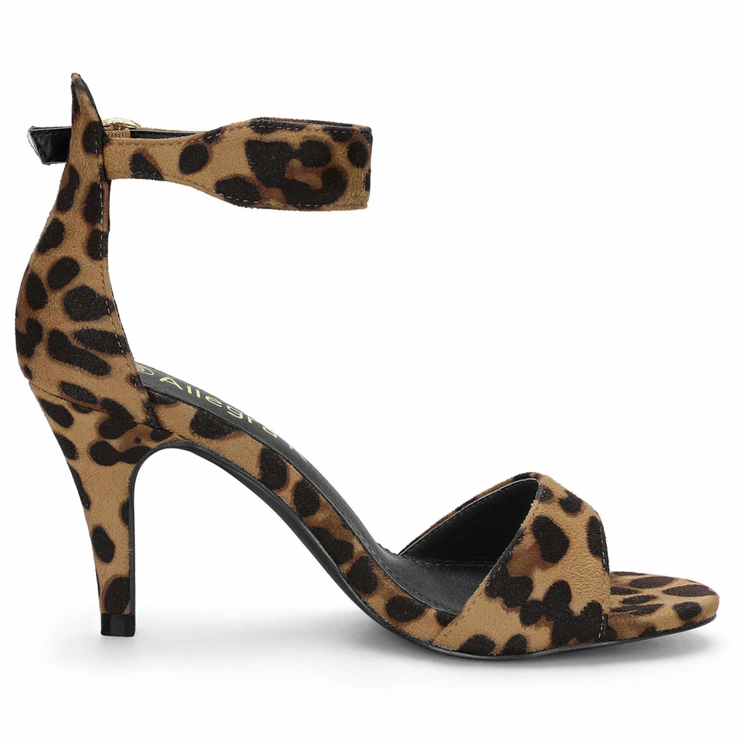 Allegra K Shoes Women's Open Toe Ankle Strap Stiletto High Heel Sandals 9 Allegra K Shoes Women's Open Toe Ankle Strap Stiletto High Heel Sandals