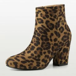 Allegra K Women's Round Toe Side Zip Chunky Heel Ankle Boots