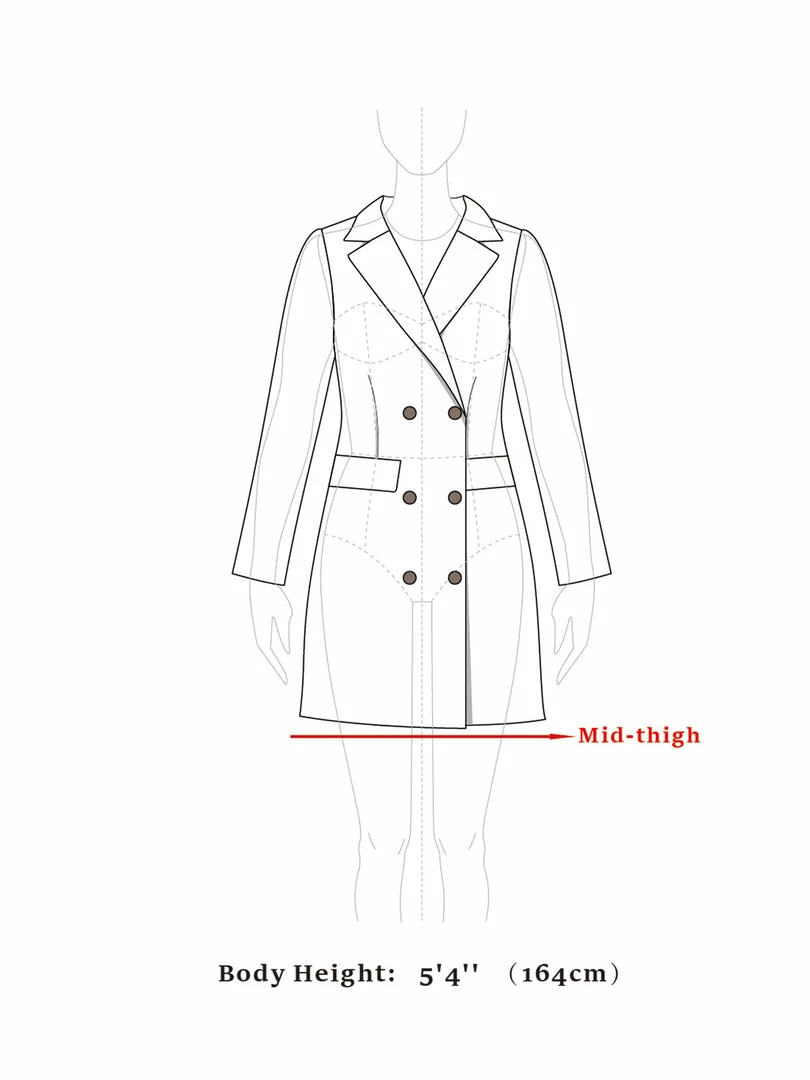 Allegra K Rounded Collar Single Breasted Coat With Front Pockets 9 Allegra K Rounded Collar Single Breasted Coat With Front Pockets