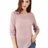 Allegra K Velvet Texture Knit Top