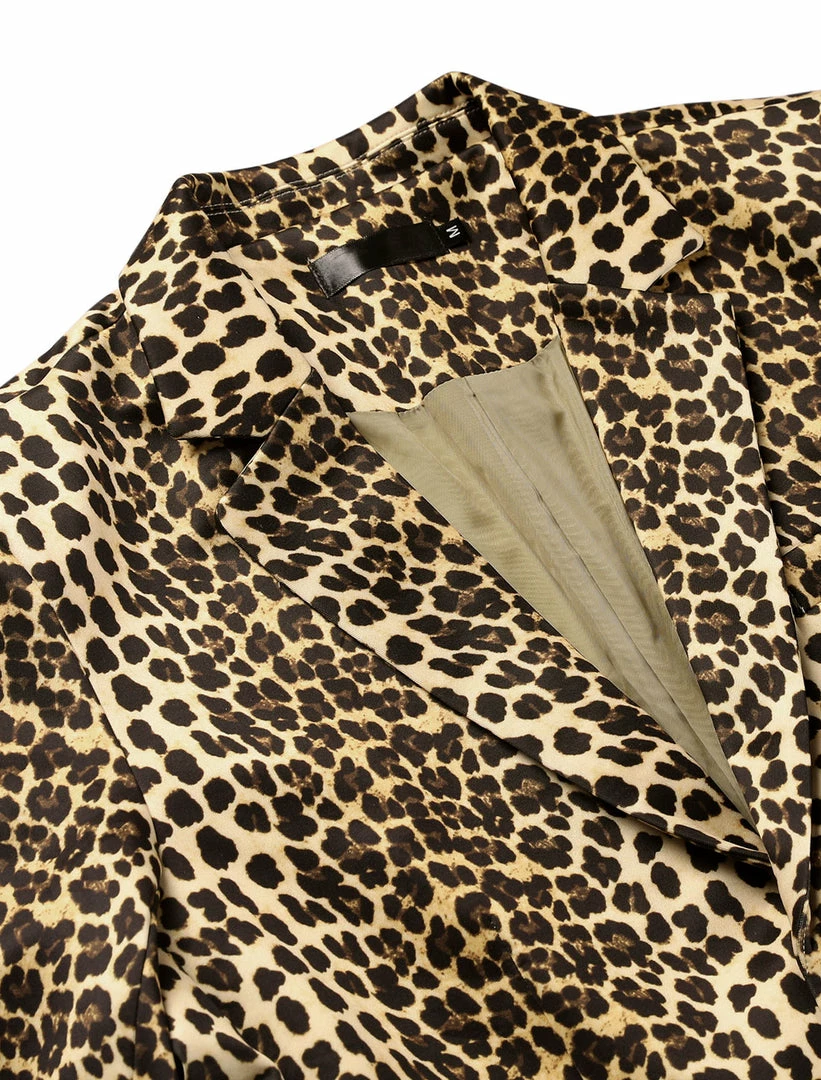Allegra K Men Vintage Leopard Print Luxury Notched Lapel Slim Fit Fashion Stylish Jacket Blazer 5 Allegra K Men Vintage Leopard Print Luxury Notched Lapel Slim Fit Fashion Stylish Jacket Blazer