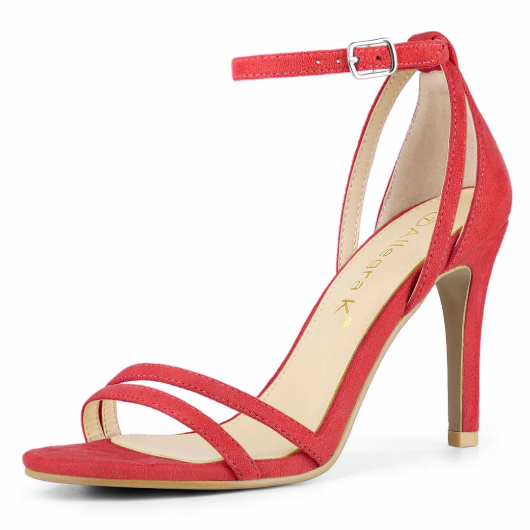 Allegra K Women's Ankle Strap Stiletto High Heel Sandals 3 Allegra K Women's Ankle Strap Stiletto High Heel Sandals