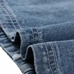 Women Allegra K Notched Lapel Single Breasted Denim Trench Coat