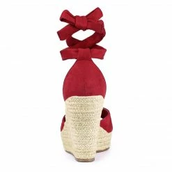 Allegra K Women's Espadrilles Tie Up Ankle Strap Wedge Sandals 38 Allegra K Women's Espadrilles Tie Up Ankle Strap Wedge Sandals