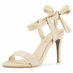 Allegra K Women's Open Toe Lace Up Stiletto High Heel Sandals Shoes