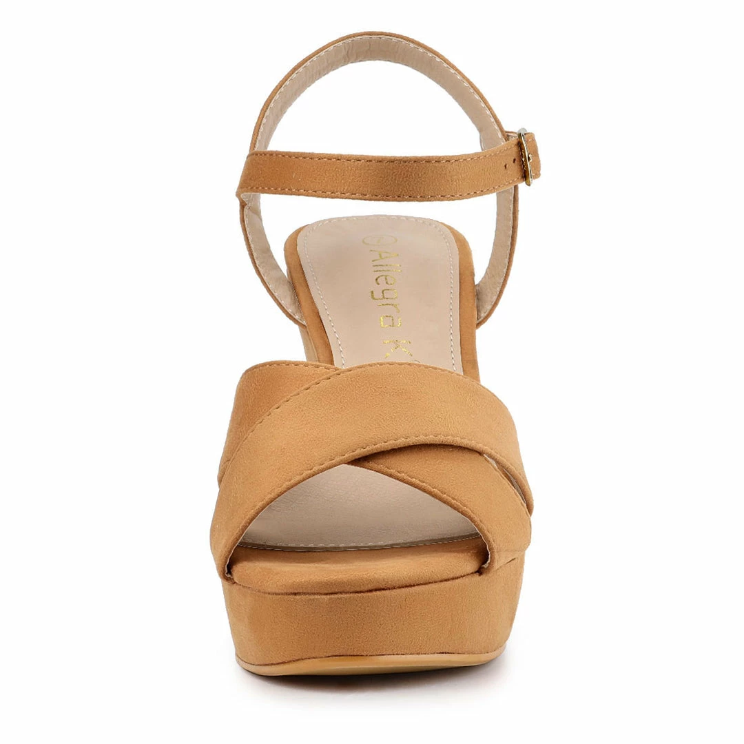 Allegra K Shoes Women's Platform Chunky Heel Ankle Strap Sandals 4 Allegra K Shoes Women's Platform Chunky Heel Ankle Strap Sandals