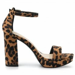 Allegra K Shoes Women's Platform Ankle Strap Chunky High Heel Sandals