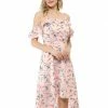 Allegra K Spaghatti Straps Ruffled Sleeves Asymmetrical Floral Dress 1 Allegra K Spaghatti Straps Ruffled Sleeves Asymmetrical Floral Dress