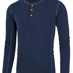 Allegra K Men Lightweight Casual Cotton Pullover Long Sleeve Henley T Shirts